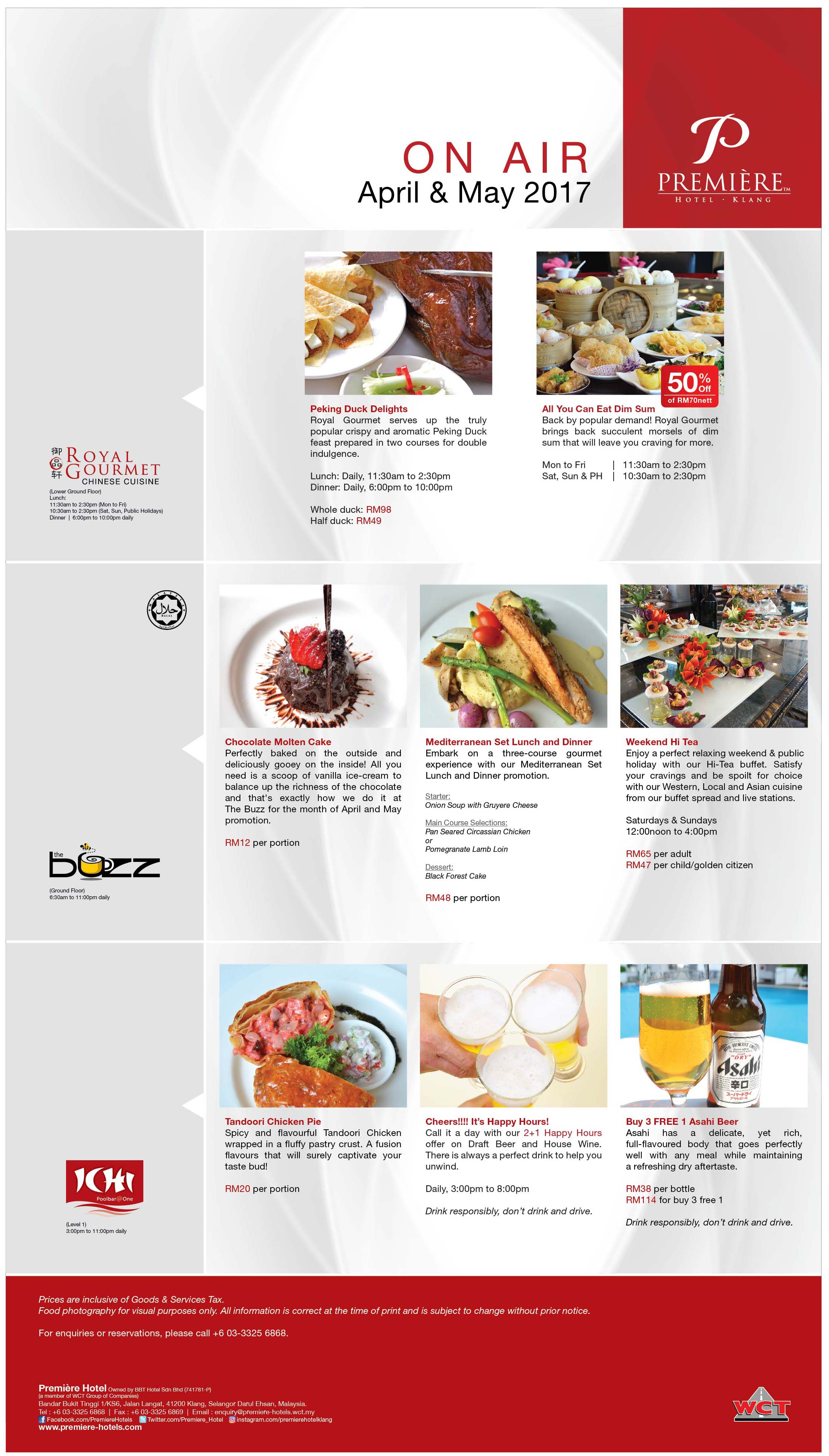 F&B Promotions Première Hotel